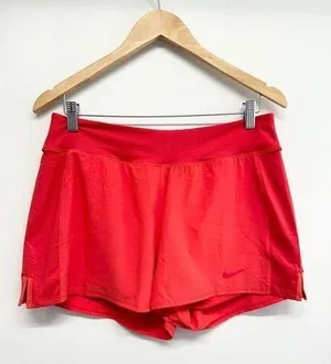 Nike Shorts Womens Size Large Red Athletic DRI-FIT Lined thumbnail 1