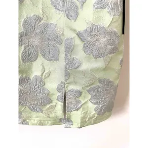 Lulu's Asymmetrical Formal Bodycon Mini Dress Light Green Silver Size Large NEW thumbnail 8