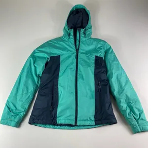 Columbia Jacket Womens Small Blue Turquoise‎ Full Zip Hooded Puffer Zip Pockets thumbnail 1