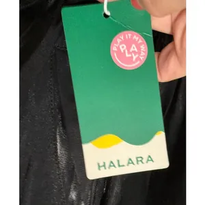 Halara Womens Cropped Zip Up Lightweight Bomber Jacket‎ XS Black Shimmer thumbnail 3