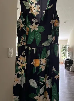 Old Navy Floral Sleeveless Dress - blue and Green thumbnail 1