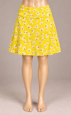 Toad&Co Chaka Skirt Yellow Daisy Floral A-Line Women’s M thumbnail 1
