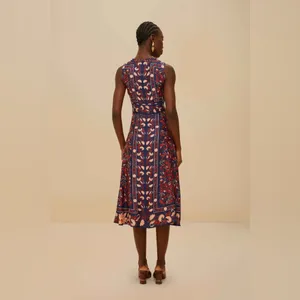 FARM Rio Boho Floral Scarf Print Sleeveless Midi Dress , Size Small, $260 thumbnail 2