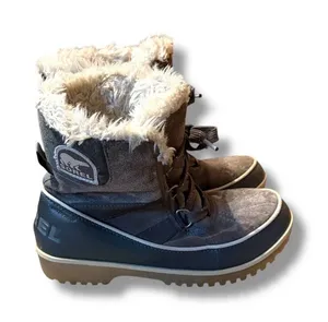 Sorel Tivoli II‎ Fur Lined Boots Women's Size 7.5 Gray Waterproof Winter Snow thumbnail 1