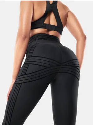 Fanka Body Sculpt Resistance Leggings Black High Rise Size Small thumbnail 4