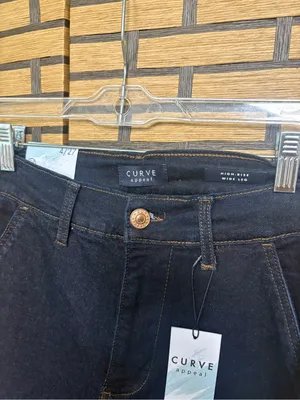 Curve Appeal High Rise Wide Leg Jeans Size 4/27 thumbnail 6