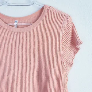 Free People Second Base Tee Shirt Ribbed Short Sleeve thumbnail 3