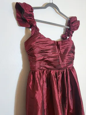 Lulus Burgundy Lace-up Back Midi Party Dress NWT Size XL Wedding Guest Dress thumbnail 6