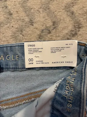 Strigid, high rise, baggy, straight, American eagle jeans thumbnail 2
