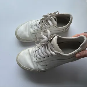 Vans Women's White Sneakers 6.5 thumbnail 5