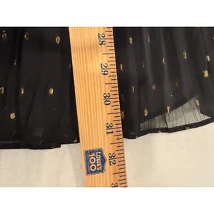 Chelsea & Violet Maxi Skirt Women's Large Black Gold Dot Printed Tiered Pleated thumbnail 8