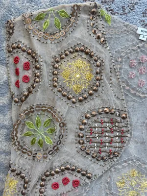 Moyna Sheer Beaded Embroidered Bolero Cardigan Small thumbnail 3