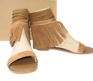 NWT Ugg Koolaburra Brown Fringe Boho Sandals thumbnail 1