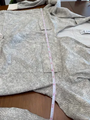 Athleta Zuma Printed Shirtdress in Viper Gray and Ivory thumbnail 8