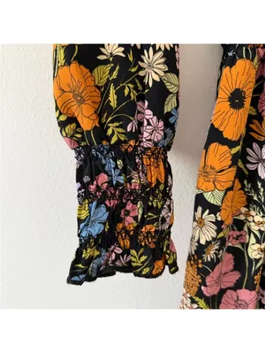 WAYF by Anthropologie Romantic Boho Whimsigoth Long Sleeve Mini Dress size small thumbnail 11