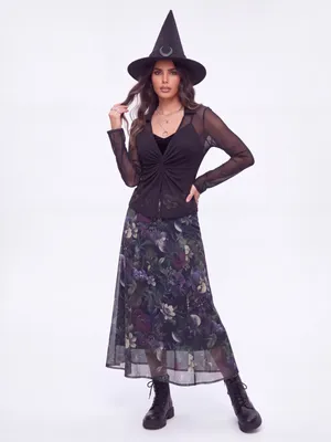 Skönhet Sheer Mesh Flare sleeve Cuff Low-Cut Cover Up Top whimsigoth y2k 90s thumbnail 6