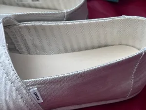 Toms Women’s Slip-On Alpargata Flats Canvas Silver Glimmer Size 9.5 thumbnail 6