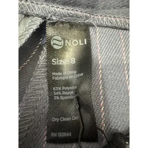 Noli Zurich Trouser Blue Gray Pinstripe Wide Leg Dress Pants Size 8 Women's New thumbnail 2