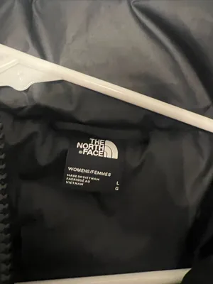 The North Face Black Quilted Puffer Jacket with white claw logo thumbnail 6