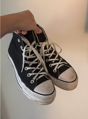 Platform Black Converse High-Top thumbnail 2