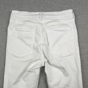 Free People Jeans Womens W 27R White Mid Rise Skinny Distressed Ripped Denim thumbnail 8