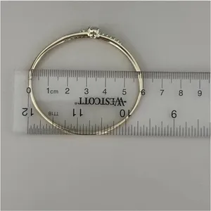 14K Gold Plated XP Women's Bangle Bracelet Gemstone High Quality thumbnail 5