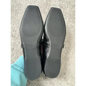 NWB Katy Perry The Evie Mary Jane Ballet Flat Womens Size 8 M Crinkle Black thumbnail 8