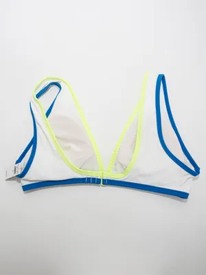 Aerie - White Contrast Trim Triangle Bikini Swim Top thumbnail 3