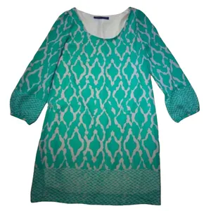 Peaches N Cream Womens Dress‎ Size Small Green Gray Lined Knit Lining Shift thumbnail 6