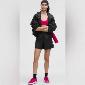 Lululemon NWT Stretch Satin Nylon Super High Rise 5” Black Shorts Size S thumbnail 3