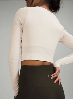 Lululemon Ebb to Street Long Sleeve White Opal 8 thumbnail 7
