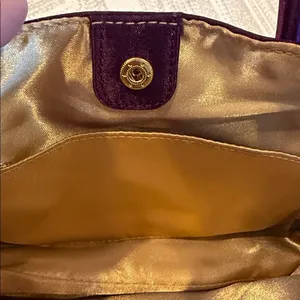Purple Satin Evening Bag with Matching Wristlet Purse thumbnail 4