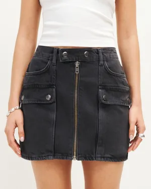 Reformation Marcus Denim Mini Skirt Sz 29 thumbnail 1