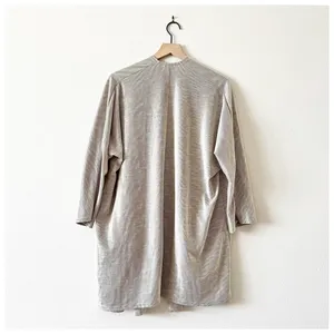 Donni Antropologie Slouchy Cardigan Open Pockets Layer Textured Ribbed Loose Fit thumbnail 4