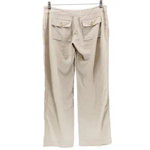 Y2K‎ Juicy Couture Tan 100% Linen Pants Coastal Resort Travel Capsule S thumbnail 5