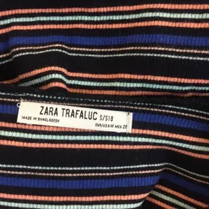 Zara Multicolor Ribbed Knit Striped Crop Top Size S Sleeveless Tank thumbnail 4