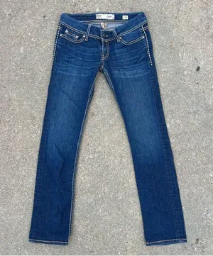 Buckle BKE Stella 27R Straight stretch Blue Denim Jeans bK17164R thumbnail 1