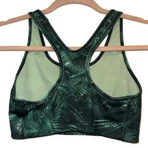 Nike Dri Fit Green Print Racerback Sports Bra Small Medium Support‎ thumbnail 2