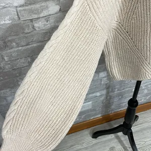 BP Cream Ribbed Cable Knit Sweater thumbnail 4
