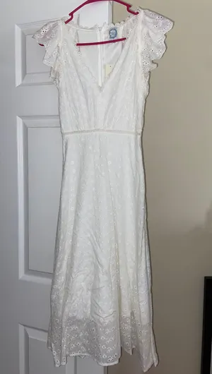 Francesca's White midi dress thumbnail 2