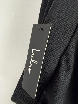 NWT Lulus Expert Chiller Black Waffle Knit Shorts Flowy Size XL NEW thumbnail 10
