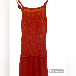 Mossimo Supply Co Rust Color Short Dress w/Floral Embroidered Top Sz XS thumbnail 2