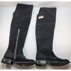 Frye‎ Shirley Over The Knee Leather Riding Boots 78740 Womens Black Size 5.5 B thumbnail 1