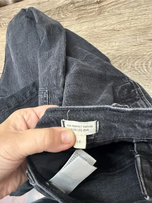 Madewell washed black The Perfect‎ Vintage Wide-Leg Jean size 26 thumbnail 7