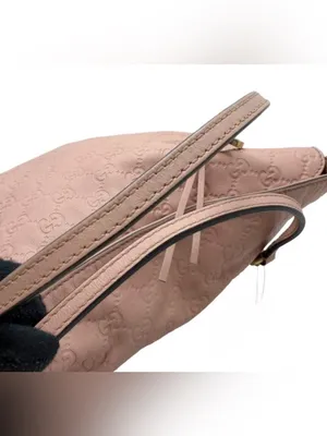 GUCCI Guccissima Bree Medium Foldover Tote Pink Leather 2-Way Crossbody Bag thumbnail 6