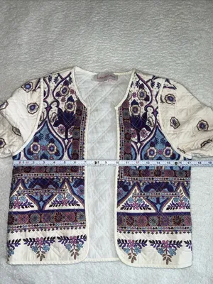 Love the Label Jaelyn‎ Quilted Jacket Boho Revival Artisan XS thumbnail 4