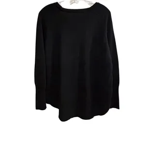 APT. 9 Women’s‎ metallic Shimmer Black Crew Neck Pullover Sweater Long Sleeve thumbnail 9