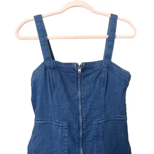 CLUB MONACO Denim Zippered Mini Dress Sz‎ 4 thumbnail 3