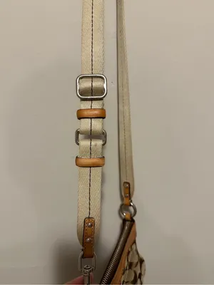 Coach 6442 Signature Canvas Crossbody Bag Brown Tan Leather Vintage Y2K 2006 thumbnail 11