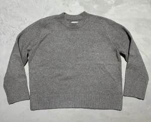VTG Abercrombie & Fitch Women's Gray Wool Blend Knit Crew Neck Pullover SZ L Y2K thumbnail 1